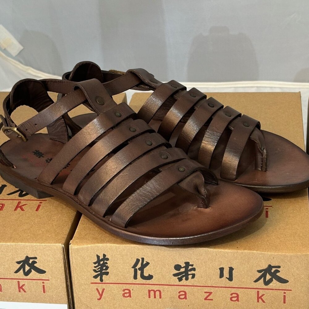 Yamazaki Roman Inspired Molded Leather Sandals